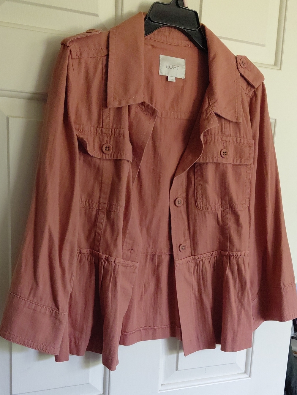 NWOT LOFT Dusty Rose Utility Jacket S
